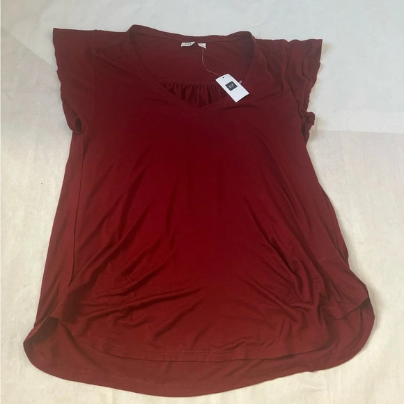 GAP womens Rust Orange knit Short sleeve Blouse top Small NWT - Picture 5 of 9